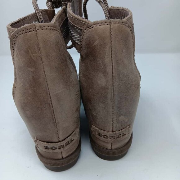 SOREL Joanie II Ghillie Lace Wedge Sandal Brown Size 8 US - Picture 4 of 6
